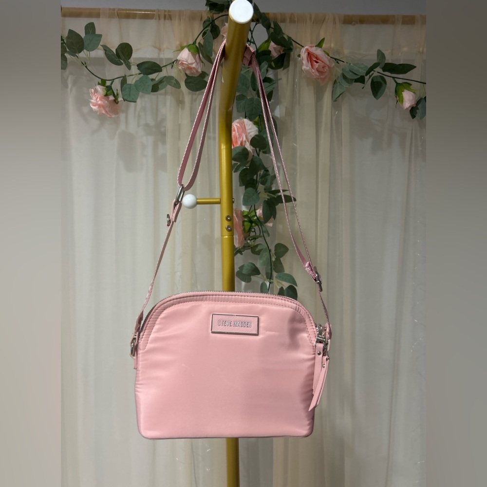 Steve Madden Pink Crossbody Bag Nylon Camera Bag New